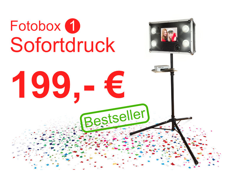 Fotobox 1 mit Sofortdruck Spiegelreflexkamera